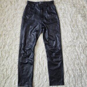 Vintage Maxima Wilsons Leather Womens Black Pants Size 4